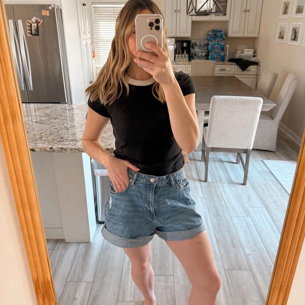 Wild-fable Women's Blue and Black Shorts